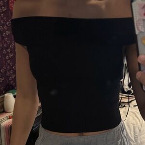 Black Off-Shoulder Top